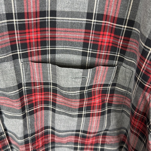 Orvis Signature Twill Plaid Long Sleeve Button Down Shirt Gray Men's Extra Large - Picture 4 of 8